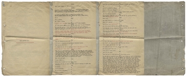 Over 130pp. of Moe Howard's Non-Stooge Comedic Skits & Outlines, Some With Moe's Handwritten Notes -- Includes His Annotated Script for Skit Co-Starring Walt Disney -- Varying Sizes, Good to Very Good